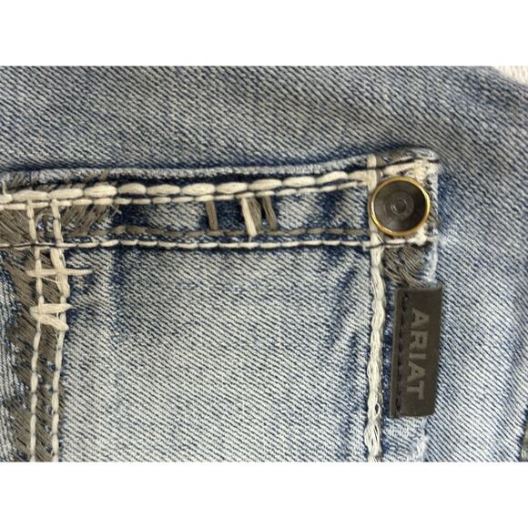 Ariat M2 Relaxed Boot Cut Jeans Mens 34x32 Blue Shasta Stirling Western SEE PICS - Picture 7 of 10